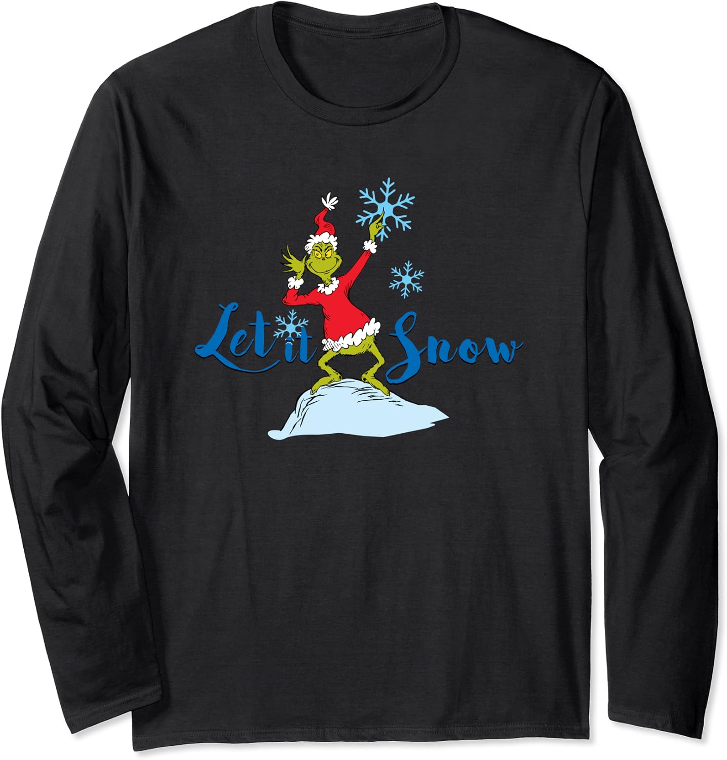 Dr. Seuss Grinch Let It Snow Long Sleeve TShirt Clothing